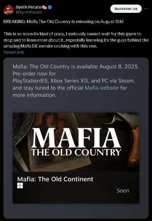mafia-1-png Mafia: The Old Country tem data vazada 